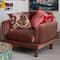 Hello Honey® 20" Tiger & Flowers Embroidered Accent Pillow